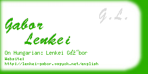 gabor lenkei business card